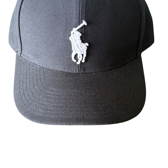 Polo Ralph Lauren Big Pony Black Baseball Cap Adjustable One Size - Picture 3 of 6